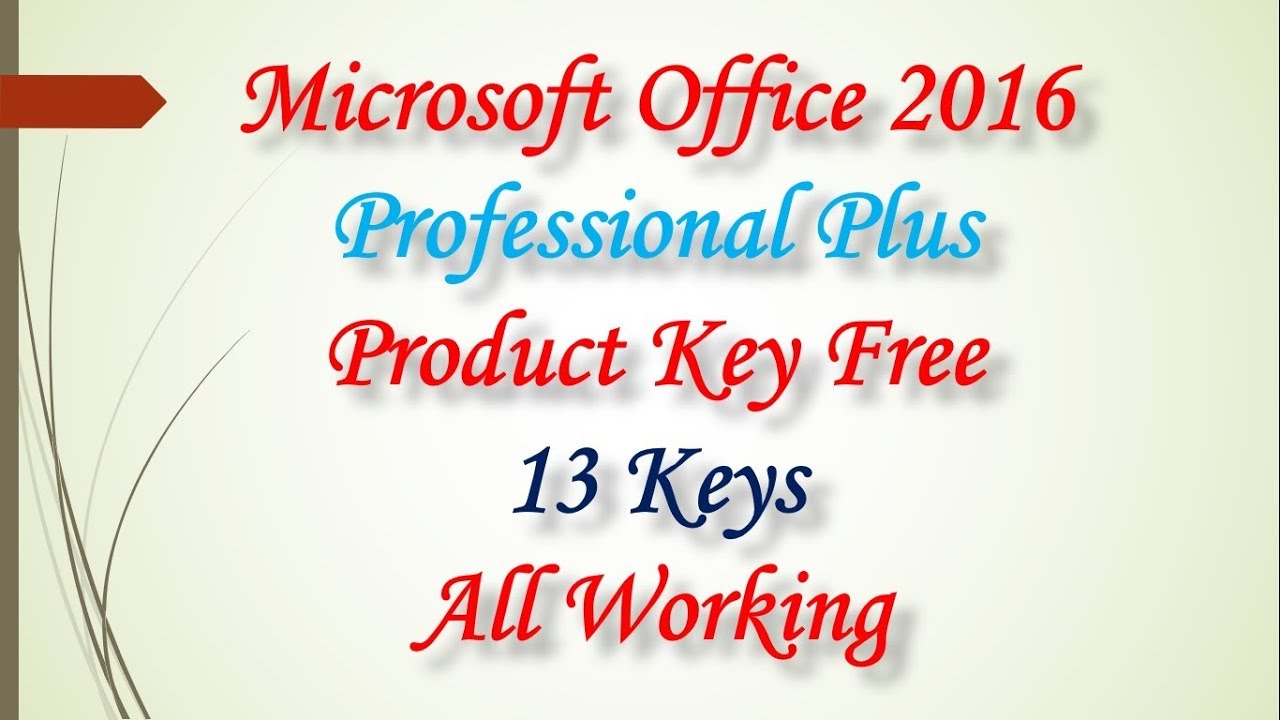 Ms Office 2016 Online Key Generator